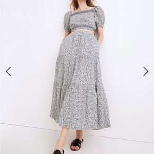 Madewell Button Front Midi Skirt